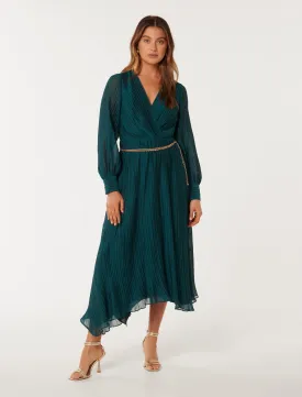 Genevieve Crinkle Midi Dress
