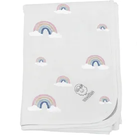 Imperfect Toddler Blanket, 4 Season® Merino Wool & Organic Cotton Blanket, 52.5" x 40", Rainbow