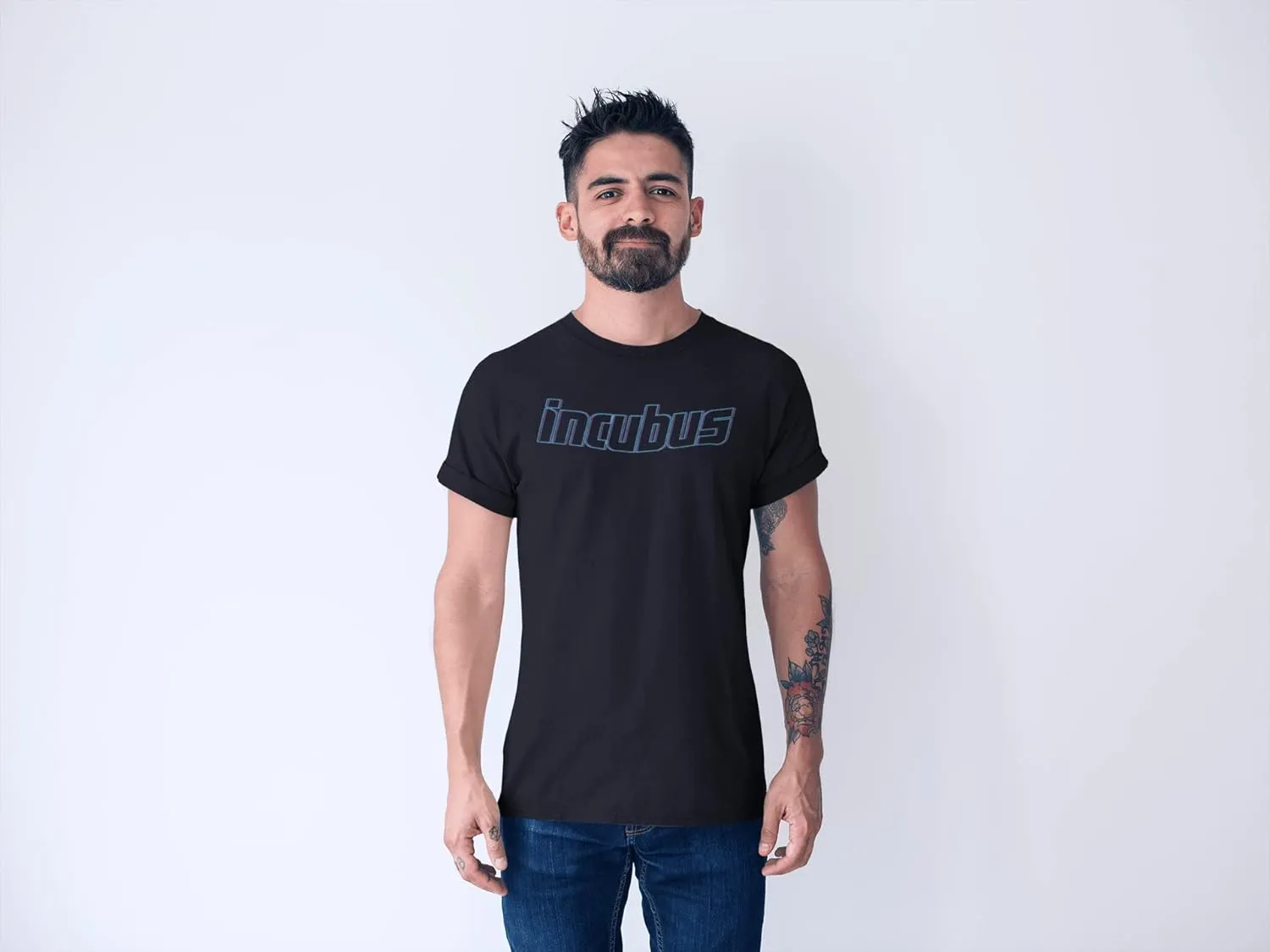 Incubus 90s Rock Band Octopus Skull Front & Back Print Adult Short Sleeve T Shirt Graphic Tees