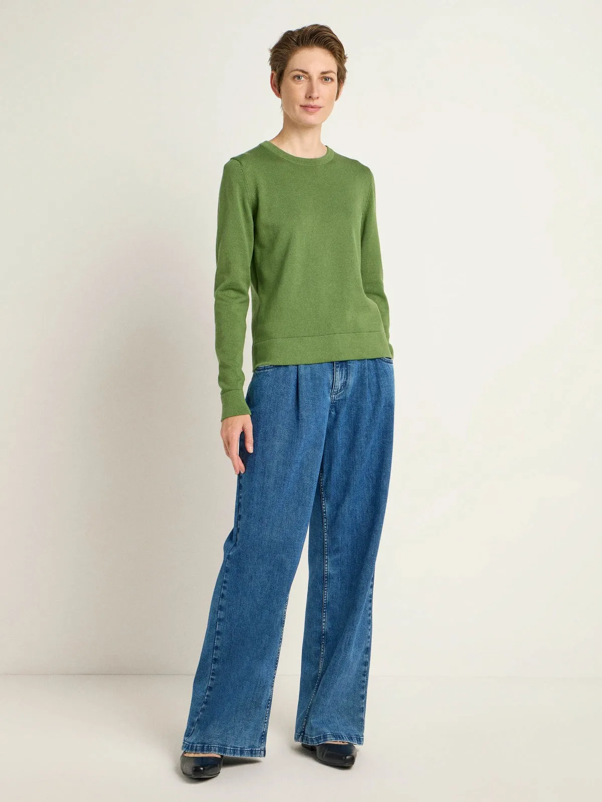 LANIUS Round neck jumper 14059 sage 678 women