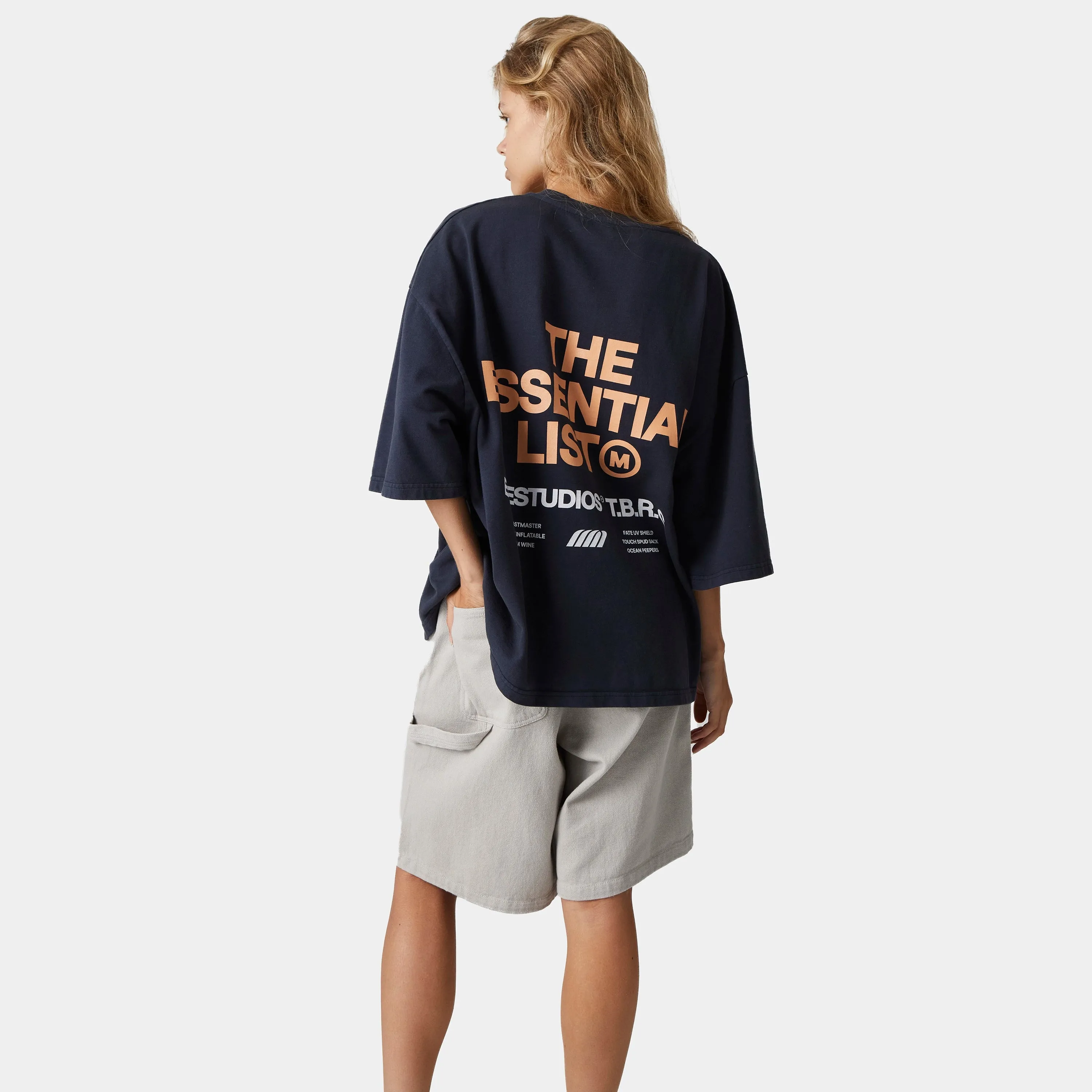 List Navy Oversized Tee