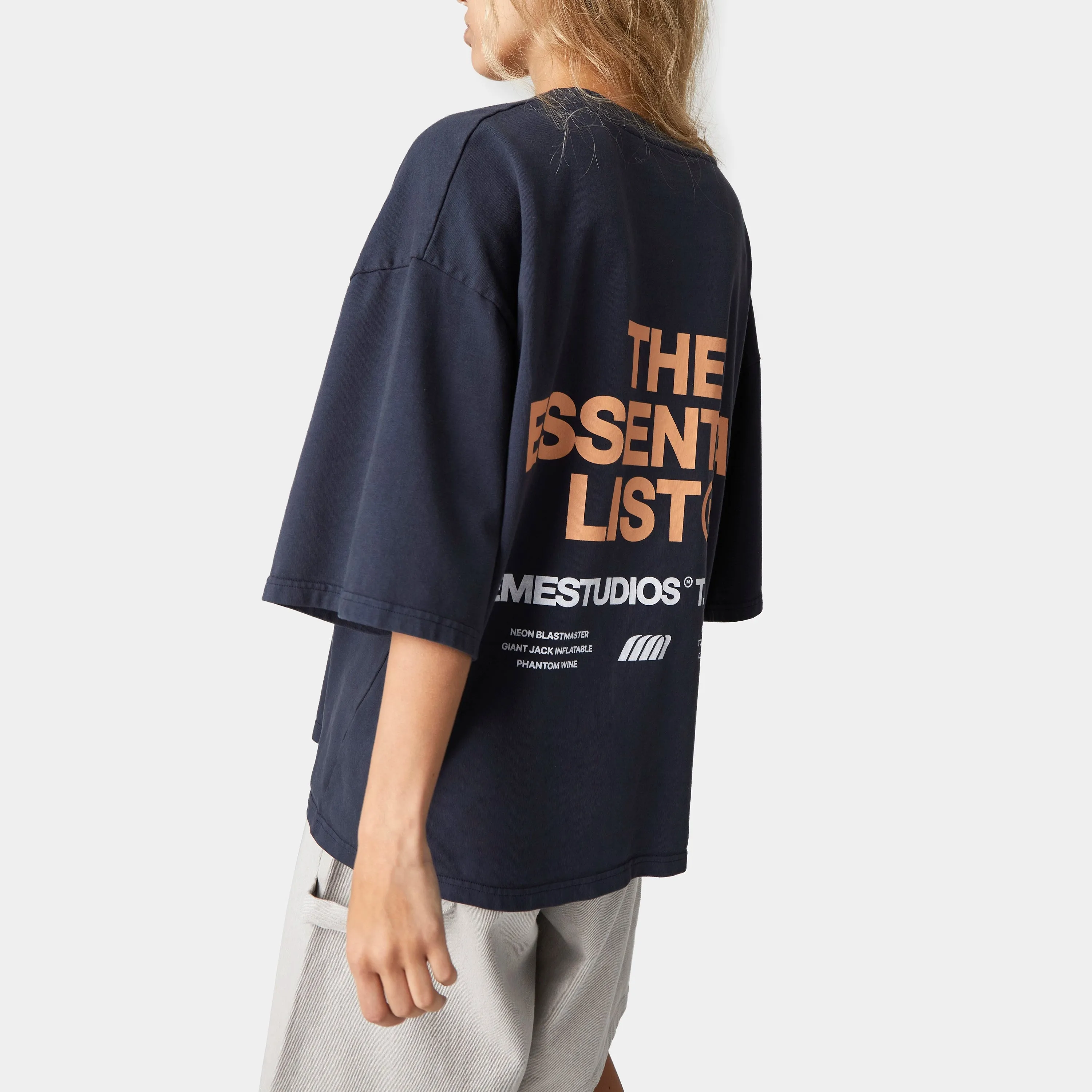 List Navy Oversized Tee