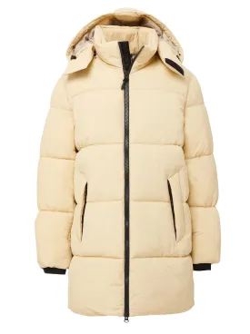 Long Hooded Puffer - Cream