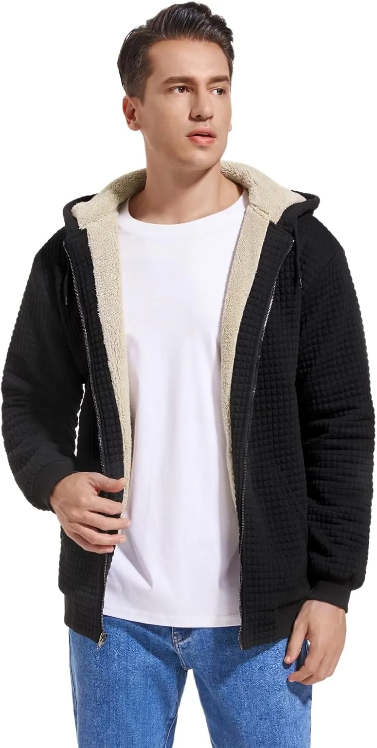 Men's Fleece Heavyweight Full Zip Hoodie Sweatshirt Jacket Hooded for Men