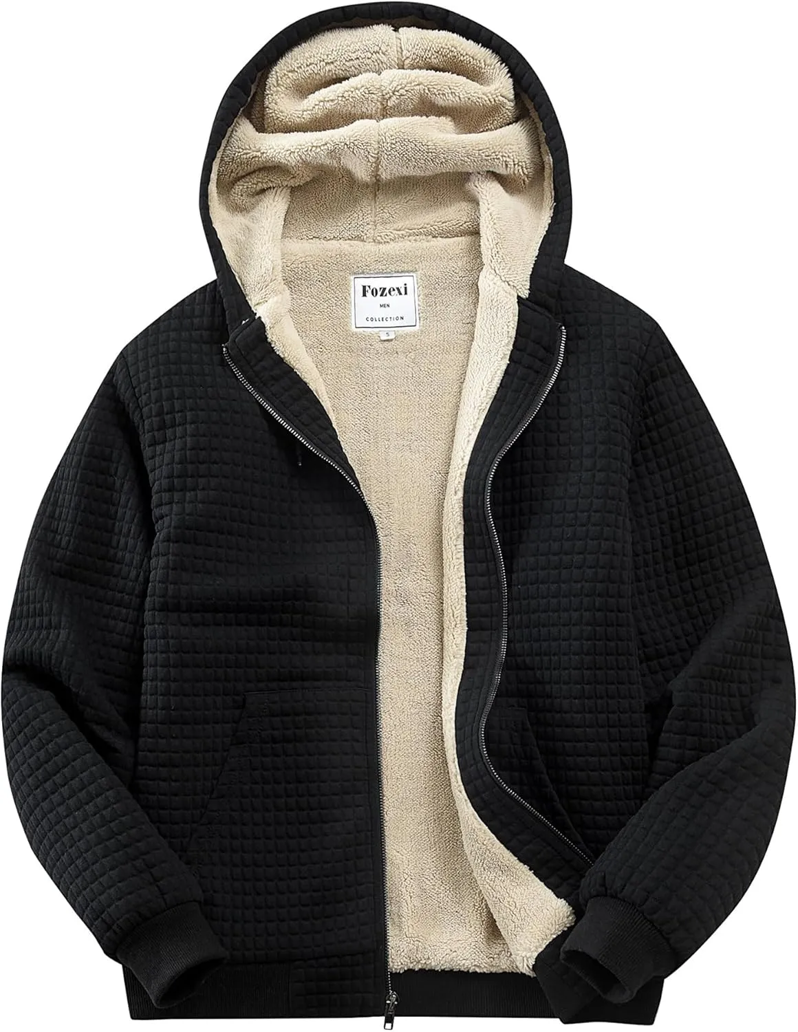 Men's Fleece Heavyweight Full Zip Hoodie Sweatshirt Jacket Hooded for Men