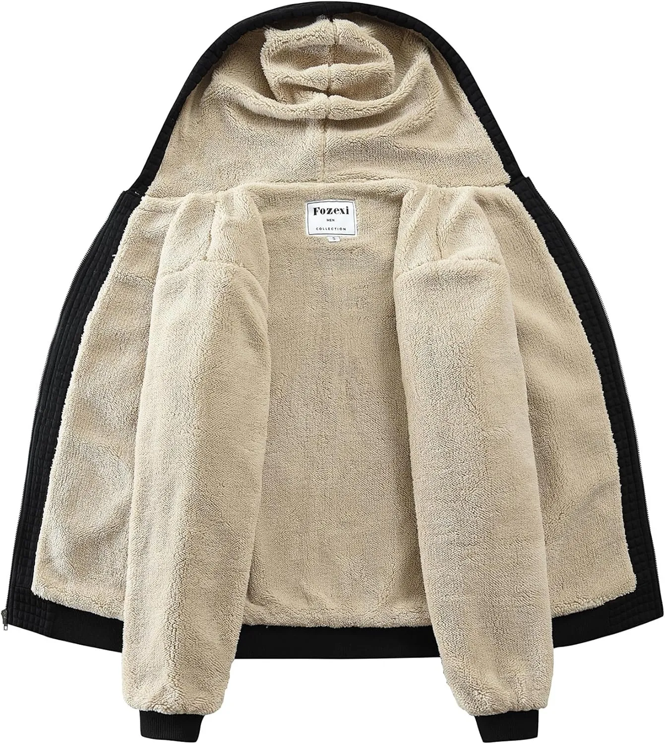 Men's Fleece Heavyweight Full Zip Hoodie Sweatshirt Jacket Hooded for Men