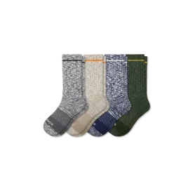 Men's Summer Slub Calf Sock 4-Pack