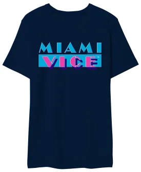Miami Vice AIRWAVES Men's Logo T-Shirt, Blue