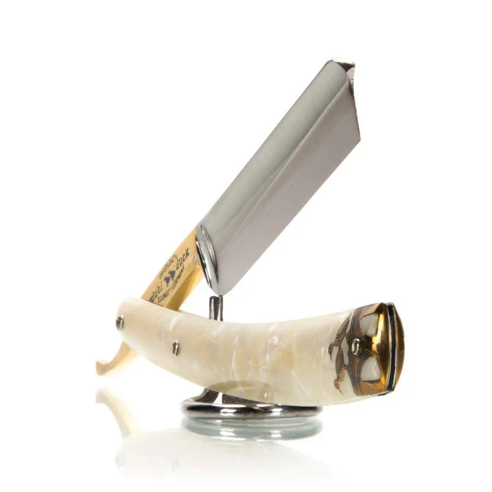 NEW NOS Dubl Duck Goldenedge - 5/8 Square Tip Straight Razor