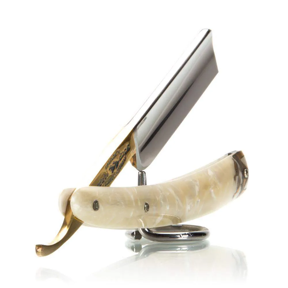 NEW NOS Dubl Duck Goldenedge - 5/8 Square Tip Straight Razor