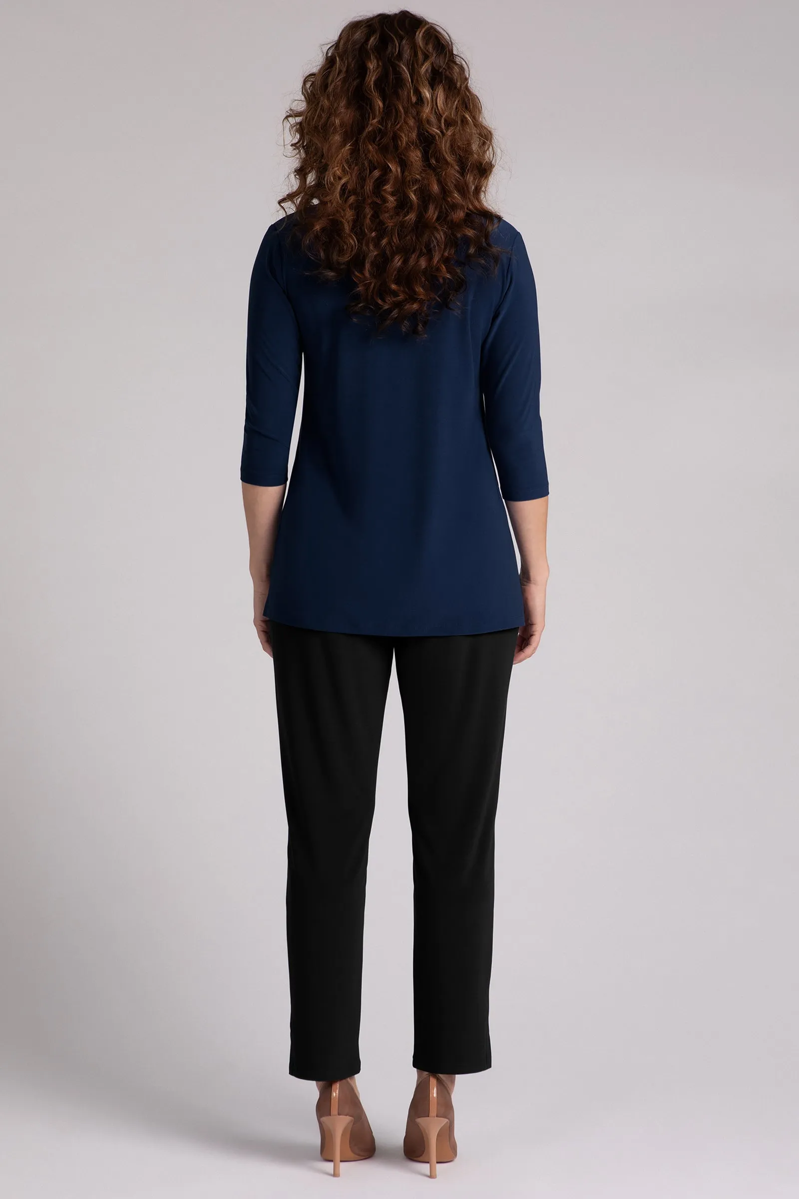Nu Ideal V-Neck Tunic Plus | Navy