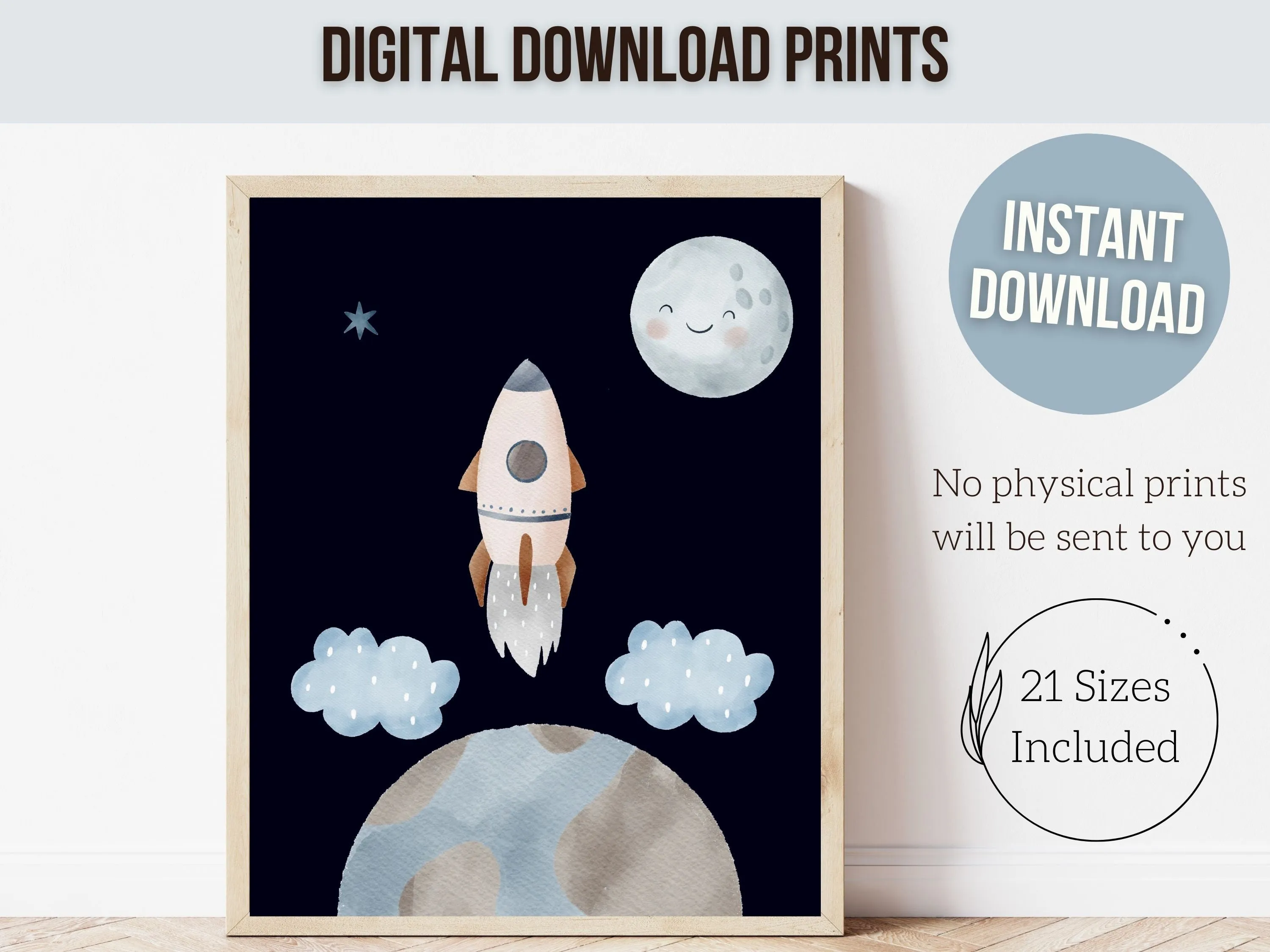 Outer Space Nursery Print Set