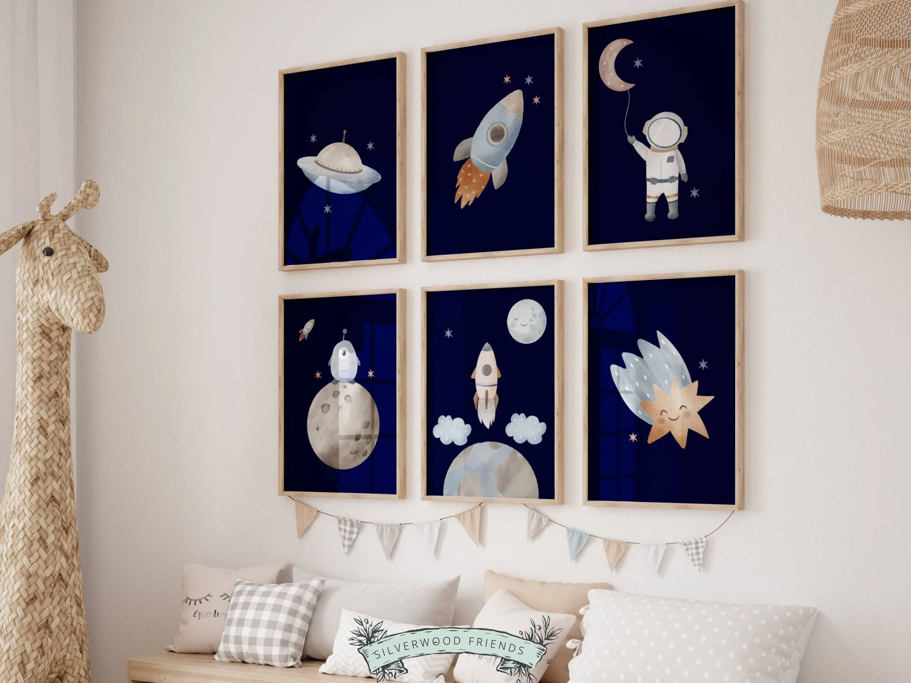 Outer Space Nursery Print Set