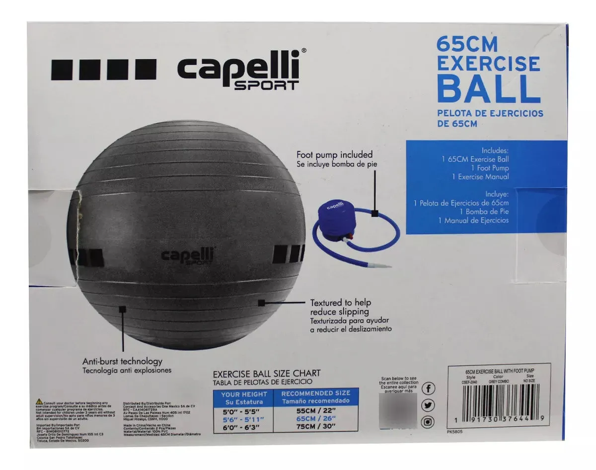 Pelota de Ejercicios de 65CM Texturizada