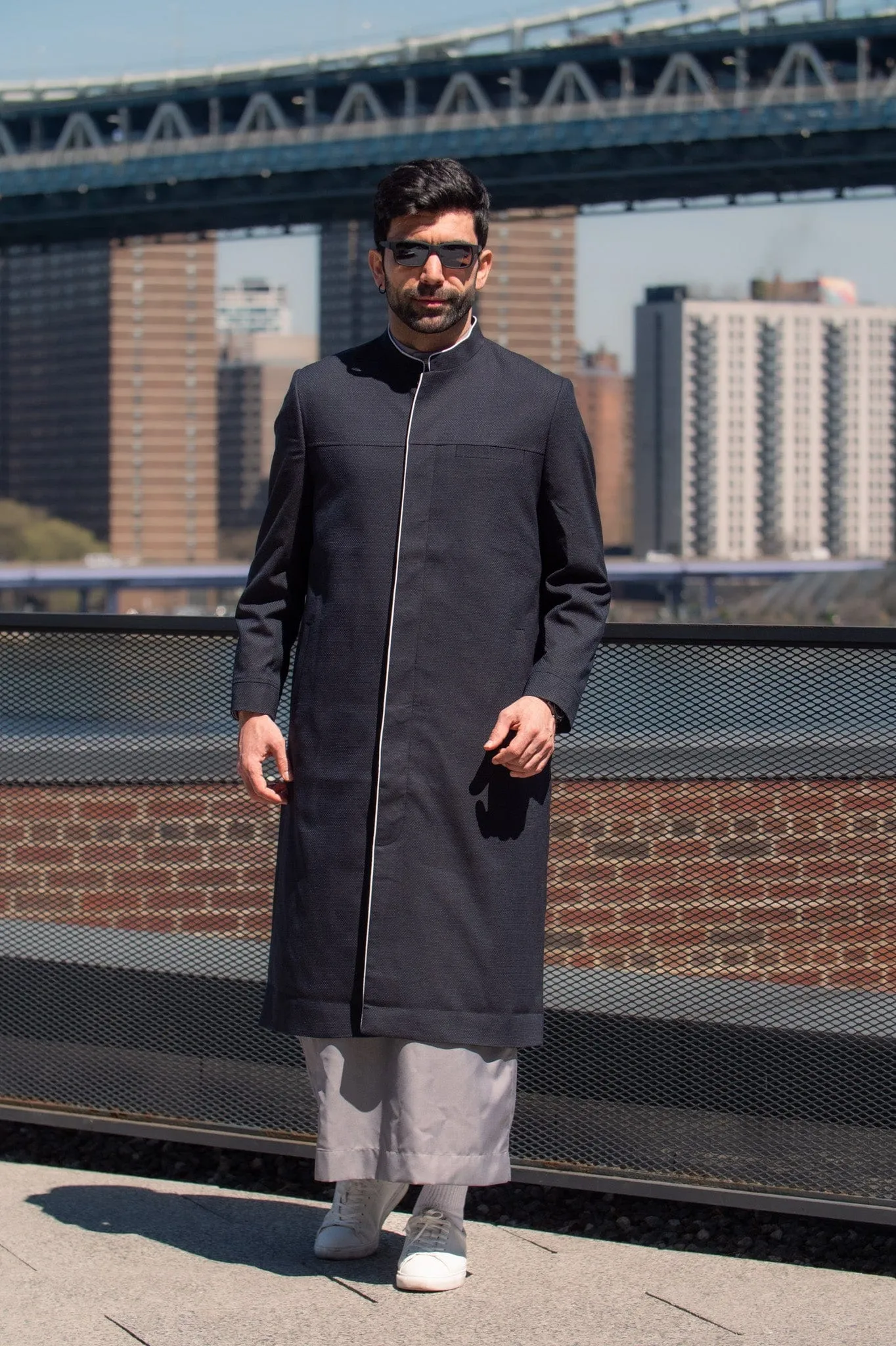 Premium Long Coat Blue