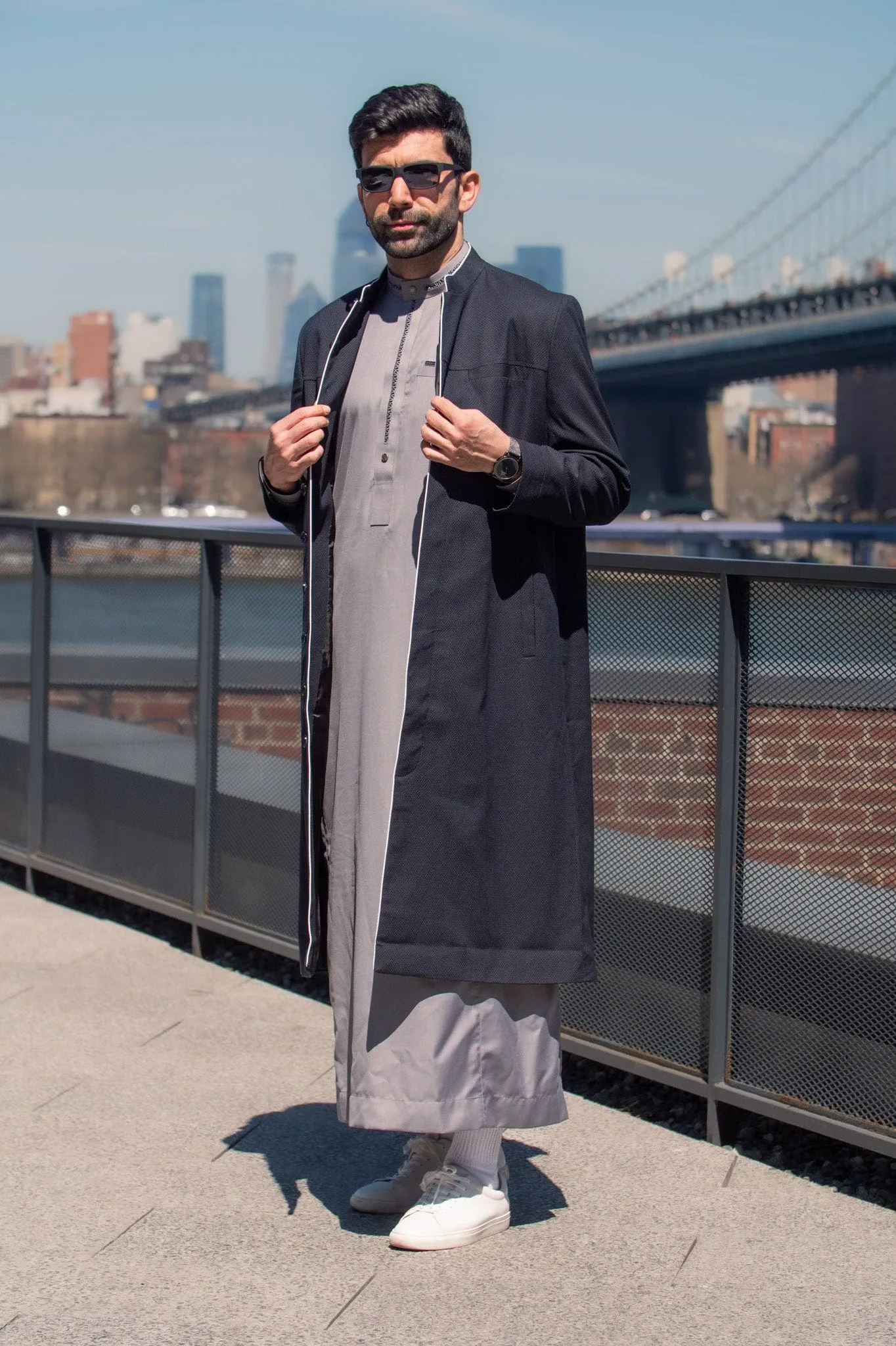 Premium Long Coat Blue