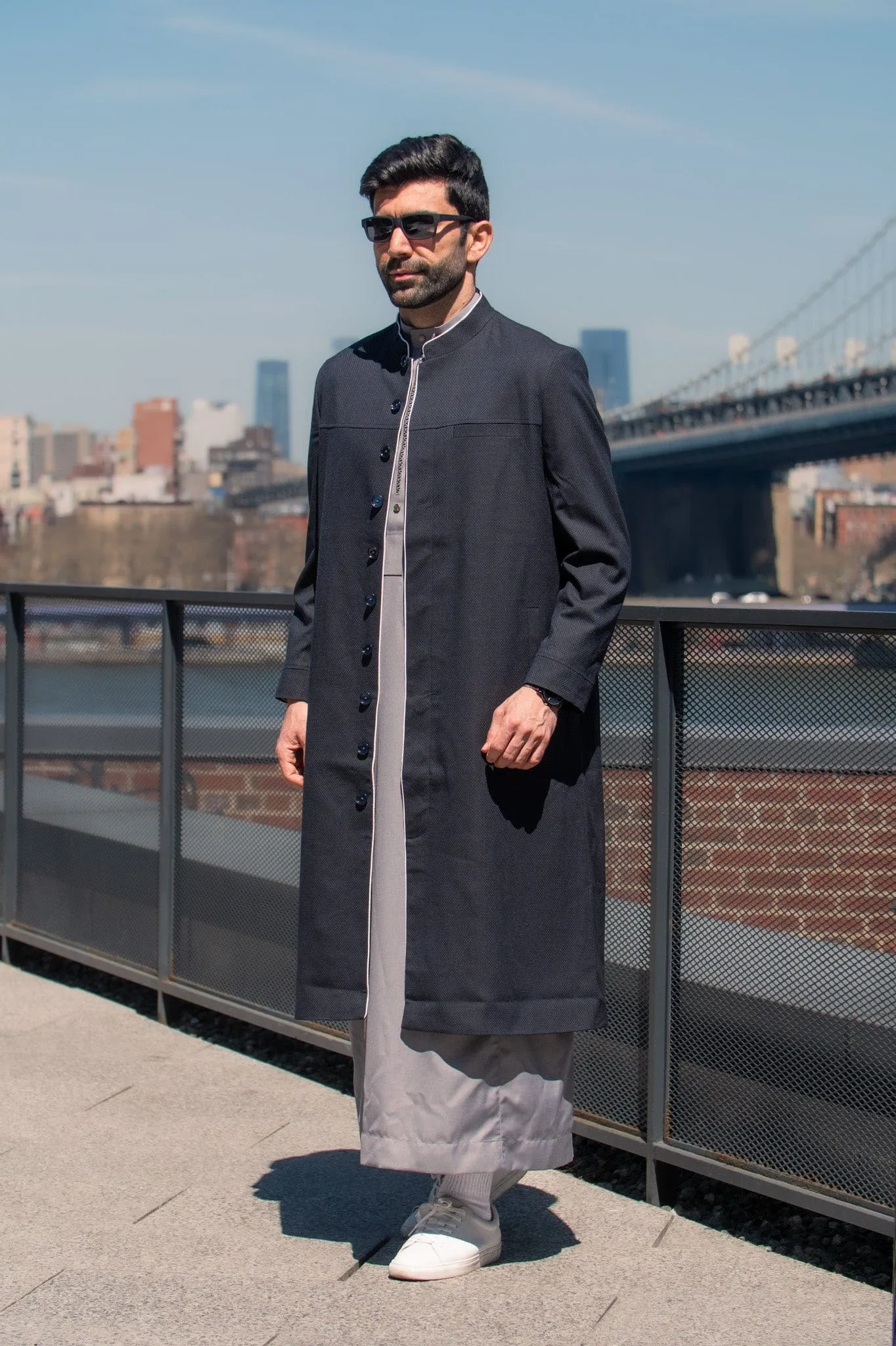 Premium Long Coat Blue