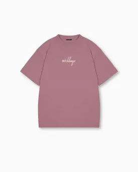 RELAXED DROP SHOULDER TEE - MAUVE