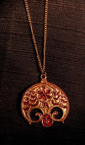 Roman red enamel Pendant - Y-14