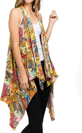 Scarfand's Women's Sheer Open Front Lightweight Sleeveless Long Duster Cardigan Vest