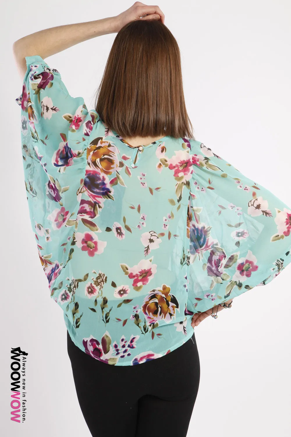 Sheer Flower Blouse