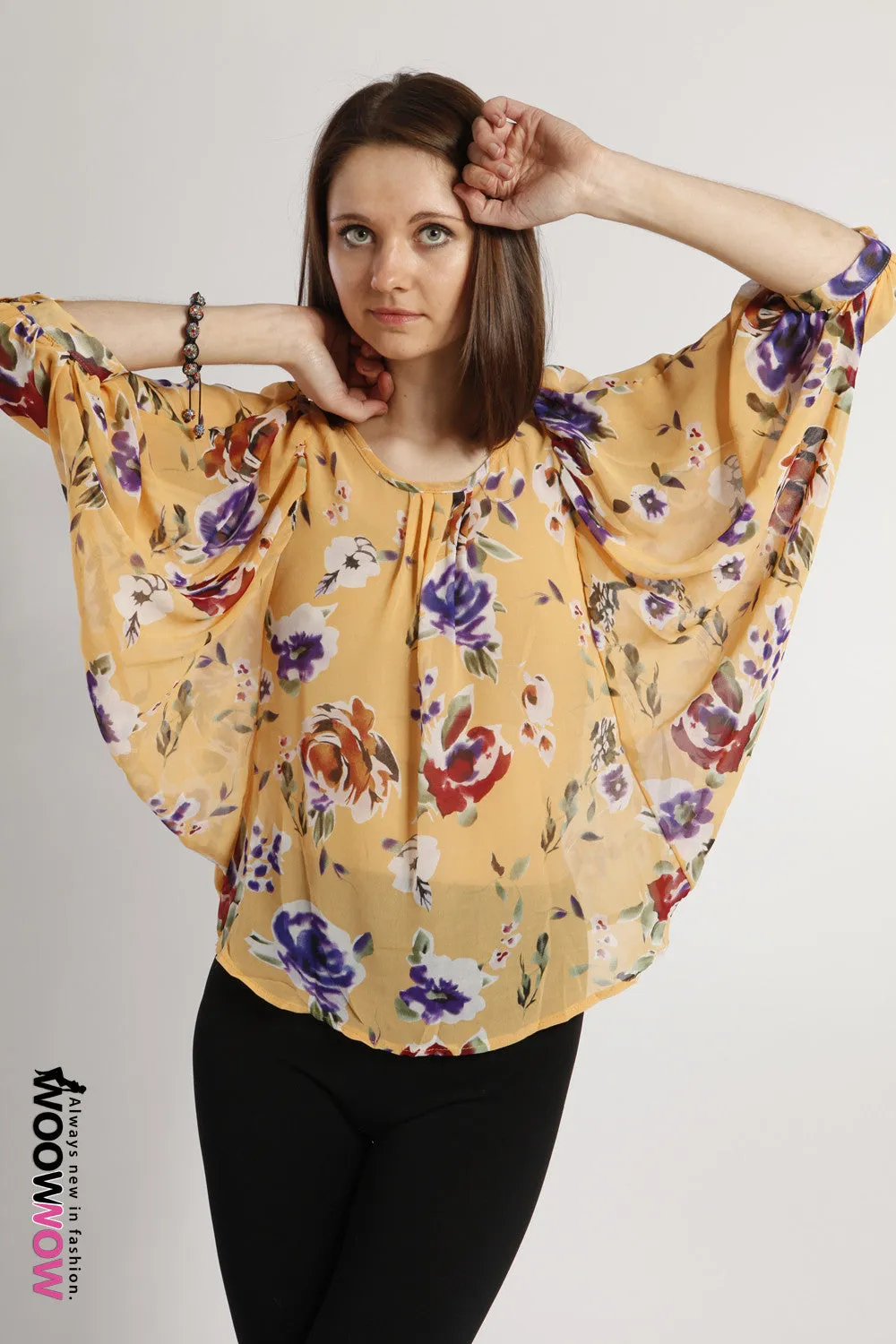 Sheer Flower Blouse