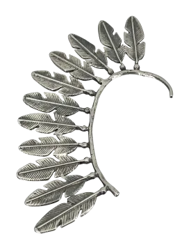 Silver Feather Cuff Earring | Artisan Handmade
