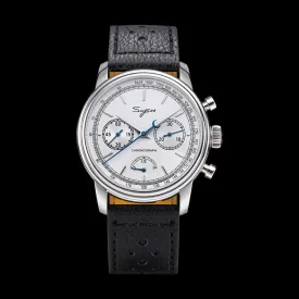 Sugess ST1906 White Dial Multi-Function Mechanical Power Reserve Seagull Movement Men's Watch