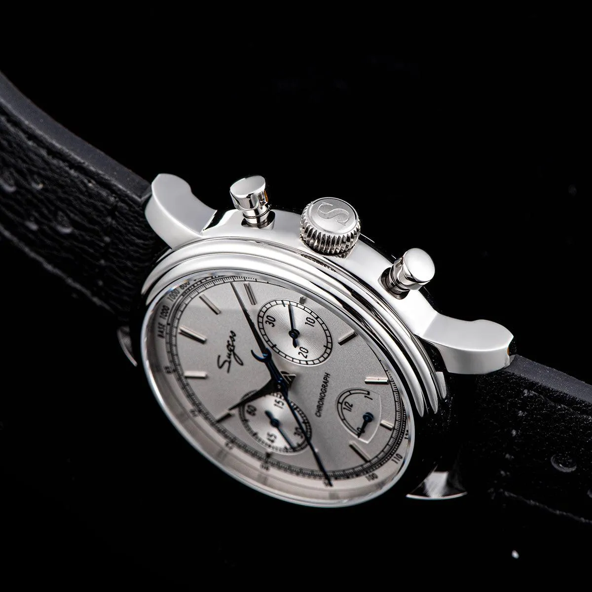 Sugess ST1906 White Dial Multi-Function Mechanical Power Reserve Seagull Movement Men's Watch