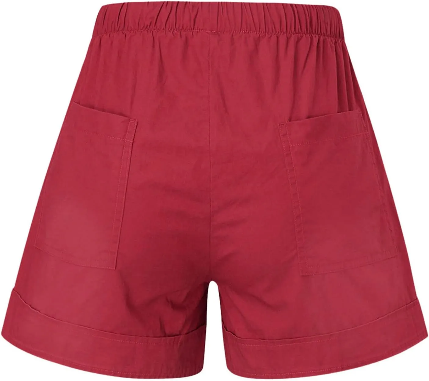 Women's Summer Shorts Casual Trendy Pockets Shorts Drawstring Elastic Waist Loose Short Pants Beach Vacation Outfits