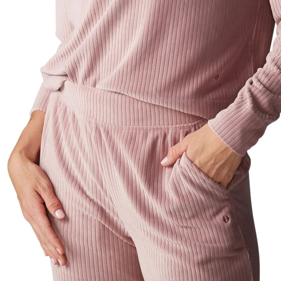 Women's Wide Leg Brushed Rib Pant