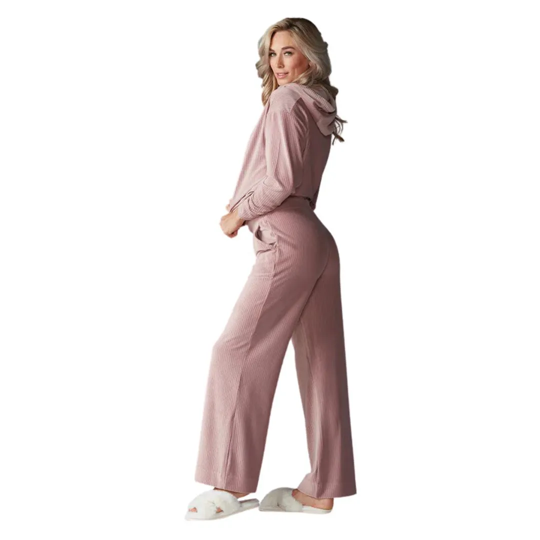 Women's Wide Leg Brushed Rib Pant